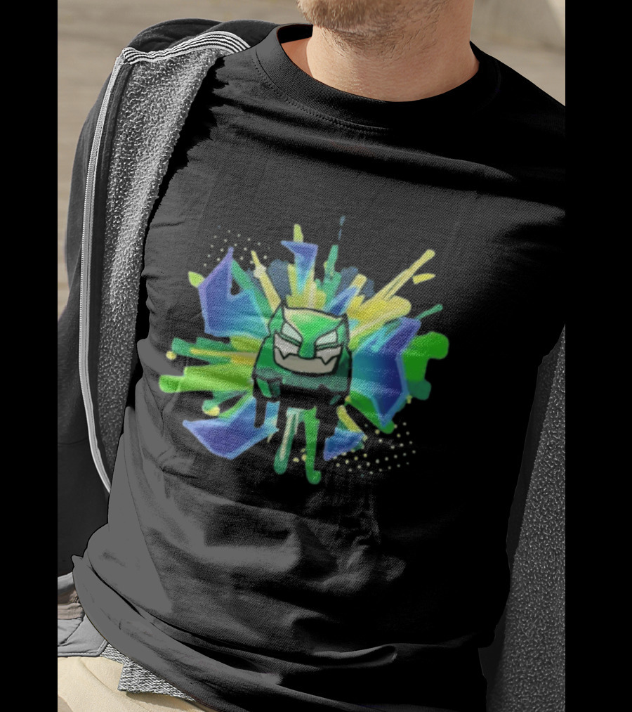 Vortrox Graffiti Green Blue Splash T-Shirt