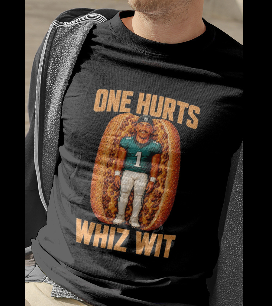 Philadelphia Eagles Jalen Hurts One Whiz Wit Cheesesteak Football Player T-Shirt
