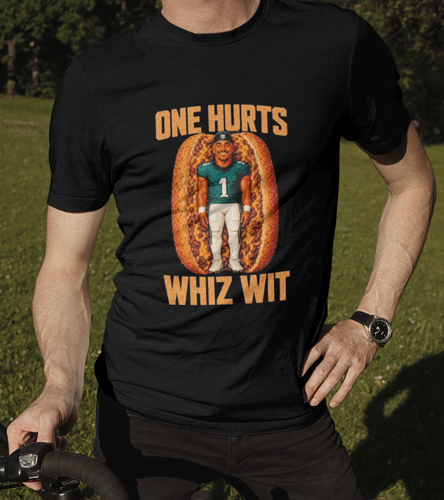 Philadelphia Eagles Jalen Hurts One Whiz Wit Cheesesteak Football Player T-Shirt