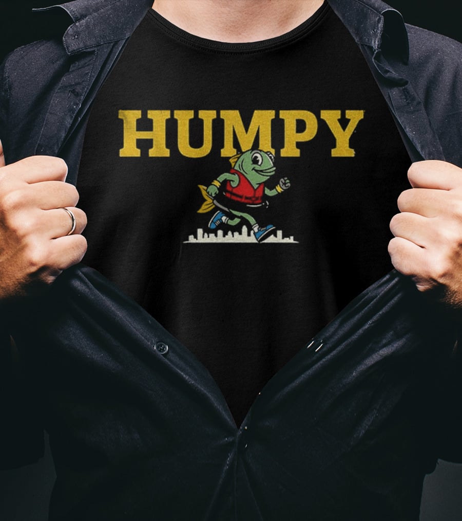 Seattle Mariners Humpy The Salmon Running Vintage Baseball T-Shirt