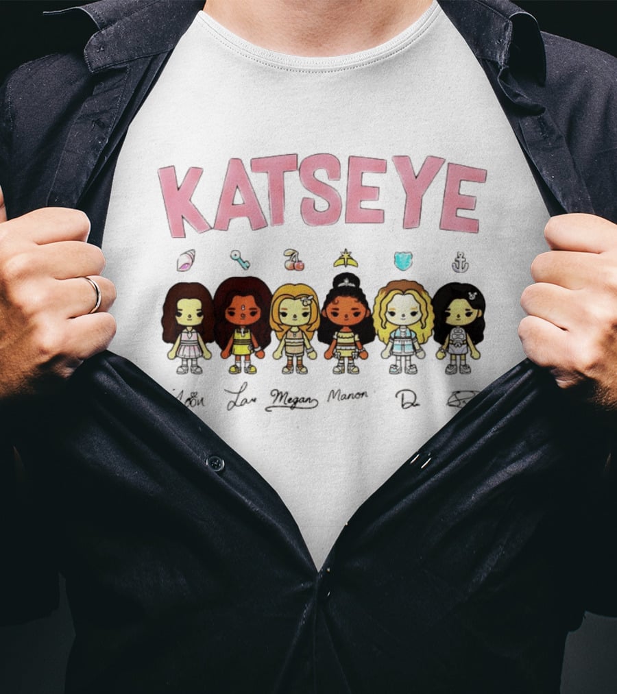 Katseye K Pop Chibi Idol Member Collection T-Shirt