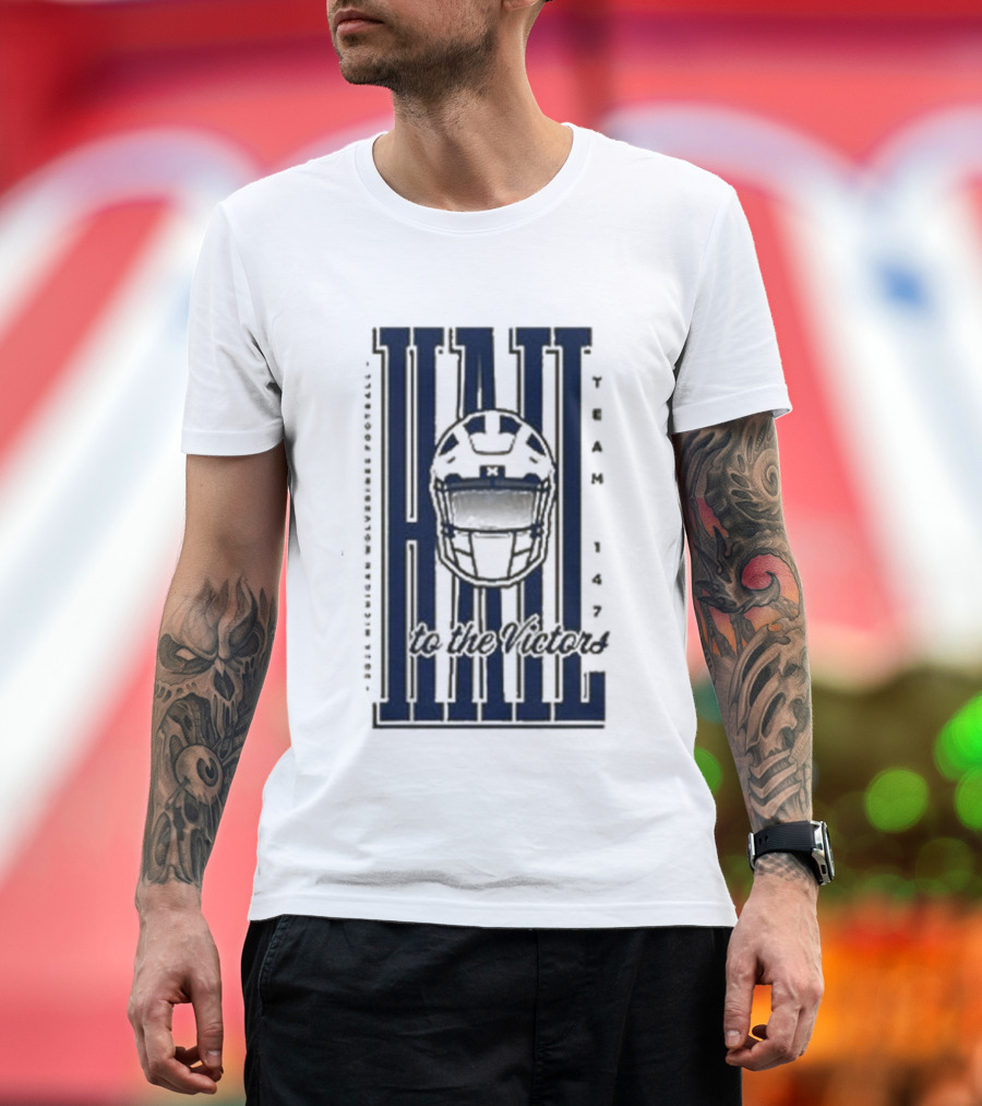 Hail Michigan Wolverines Football Helmet Icon 2026 T-Shirt