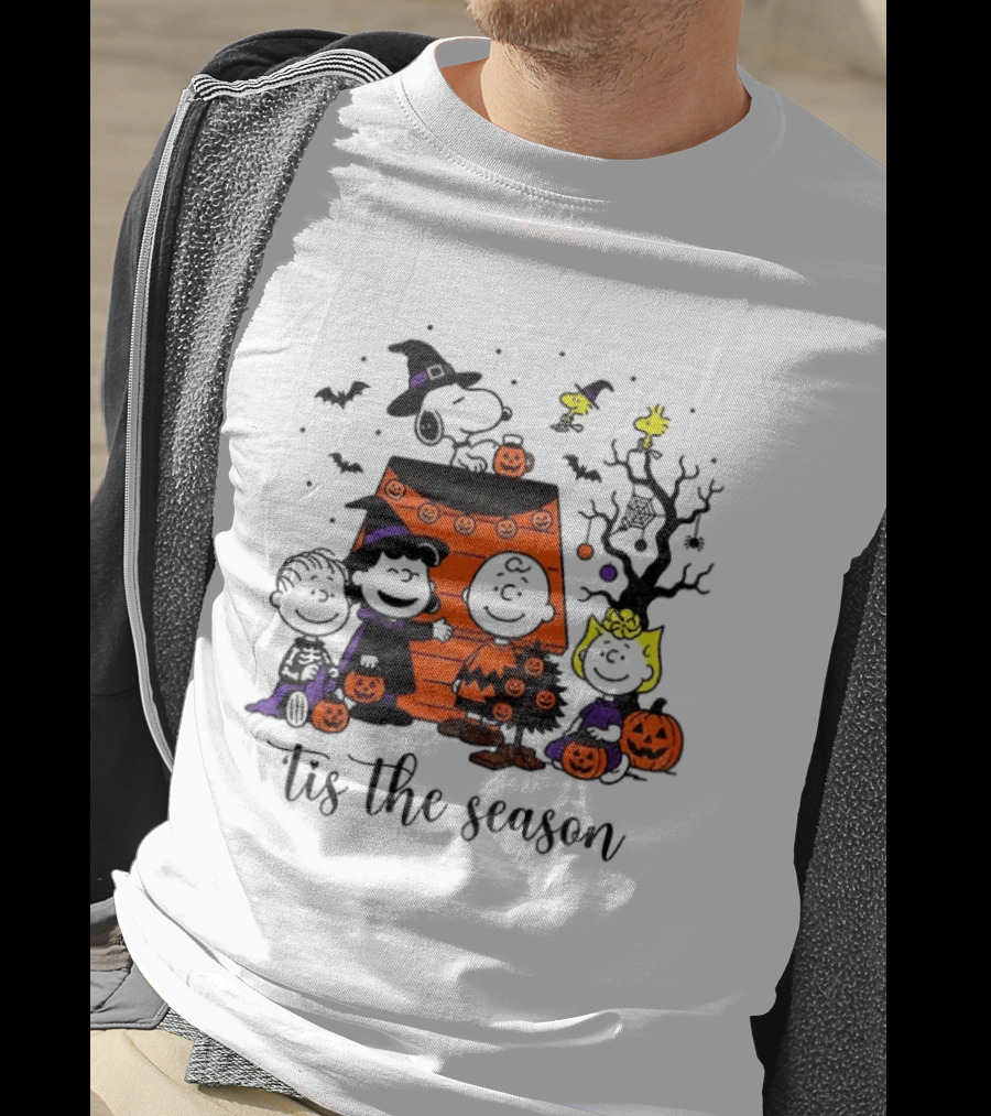 Peanuts Halloween Tis The Season Snoopy Charlie Brown And Friends T-Shirt
