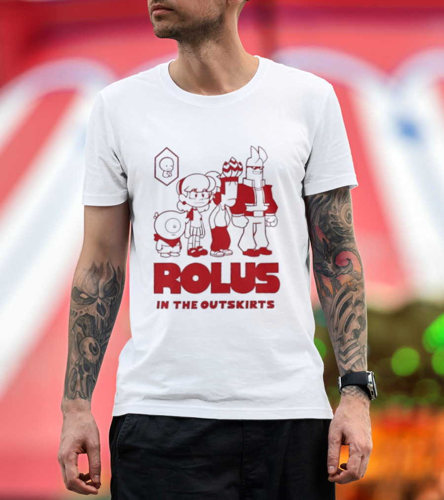 ROLUS In The Outskirts Cartoon Characters Lineup T-Shirt