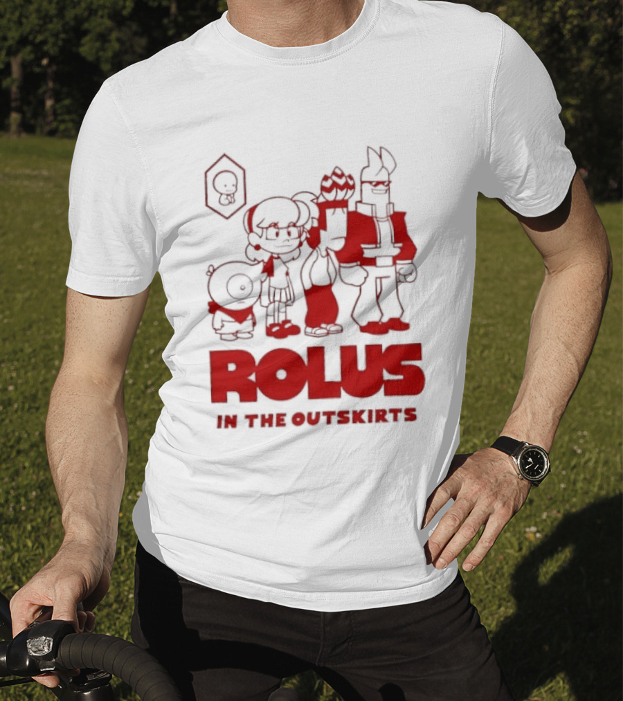 ROLUS In The Outskirts Cartoon Characters Lineup T-Shirt
