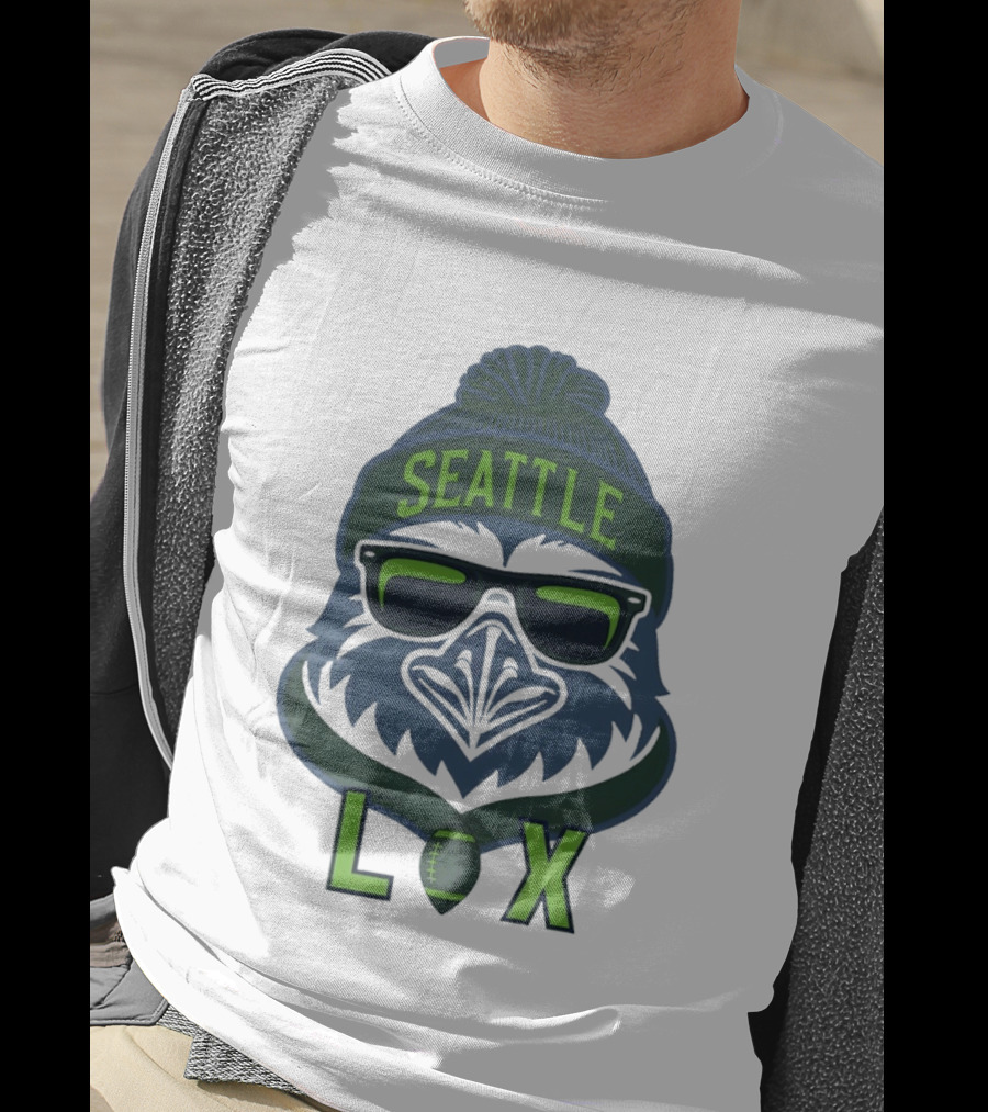 Seattle Seahawk LIX Game Day Beanie Sunglasses Football T-Shirt