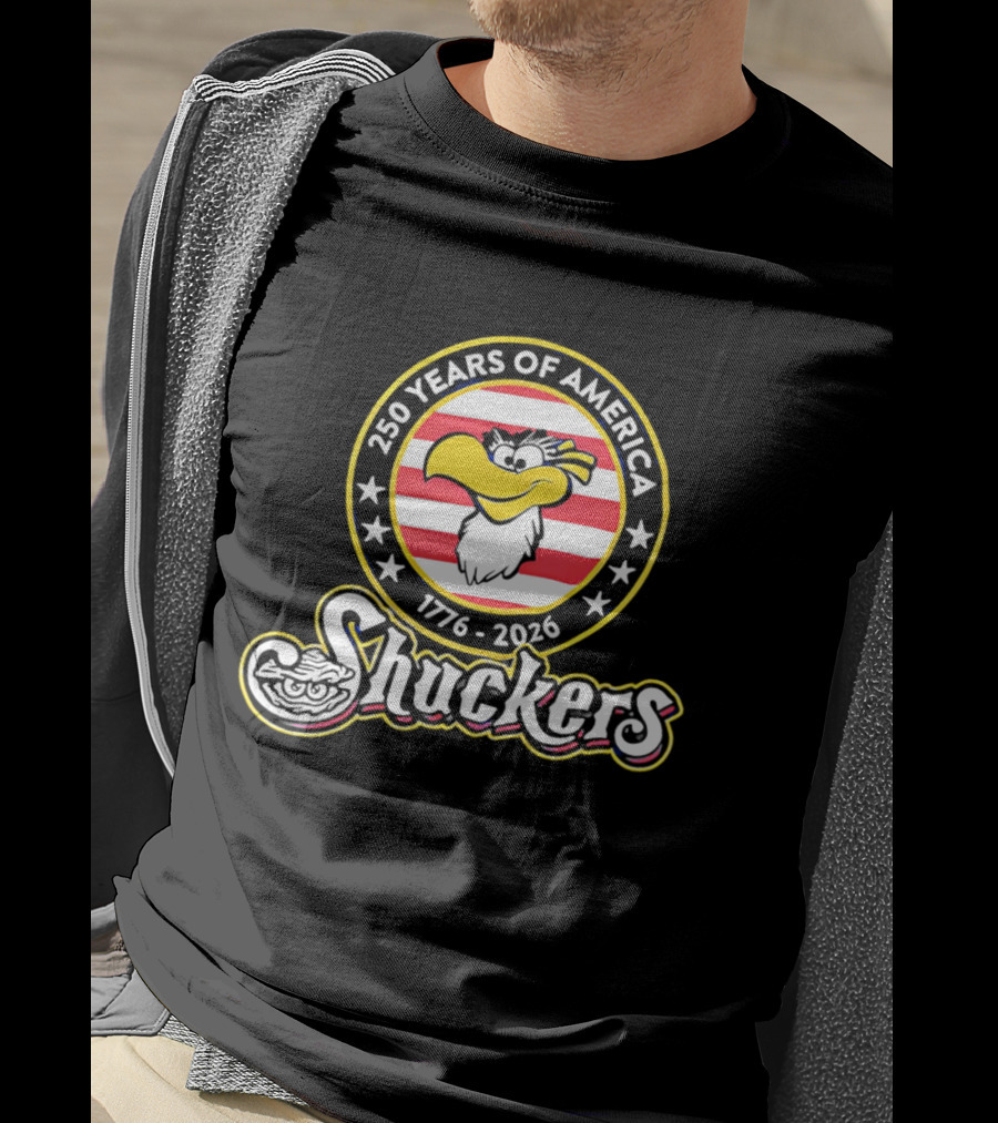 250 Years Of America 1776 2026 Shuckers With Clam And Stars T-Shirt