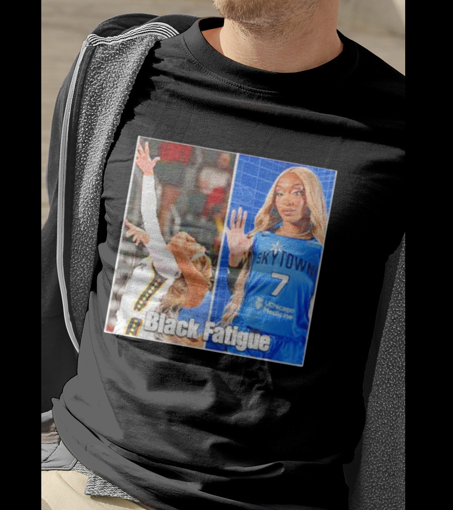 Skytown WNBA Black Fatigue Meme DiJonai Carrington Sophie Cunningham Hard Foul T-Shirt