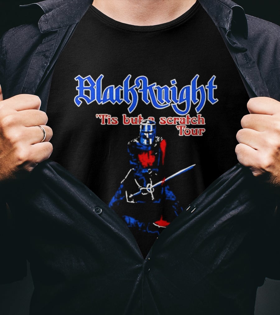 Black Knight Tis But A Scratch Tour Monty Python Comedy T-Shirt