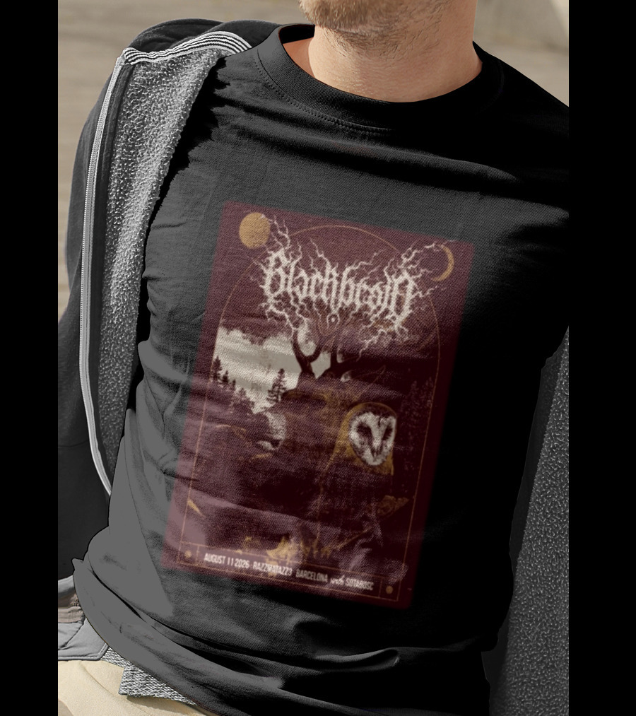 Blackbraid August 11 2026 Razzmatazz 3 Barcelona With Sotabosc Deer Owl Moon T-Shirt