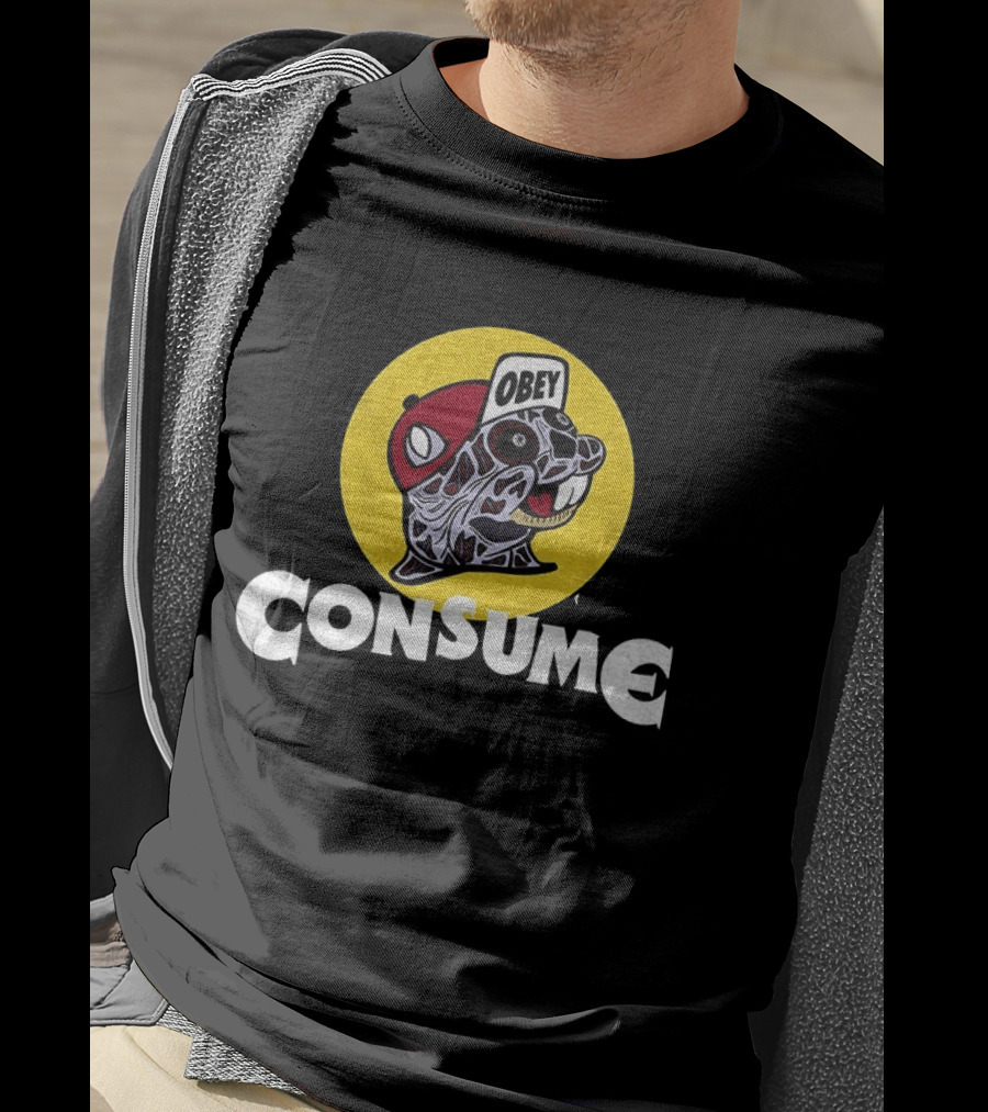 Buc Ee's Obey Consume Graphic With Freddy Krueger T-Shirt