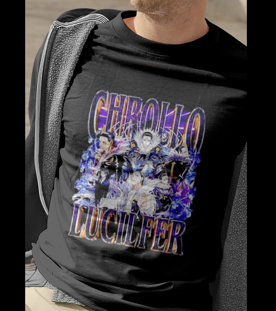 Chrollo Lucilfer Multiple Poses Purple Aura Flames Bootleg Collage Anime Hunter X Hunter T T-Shirt