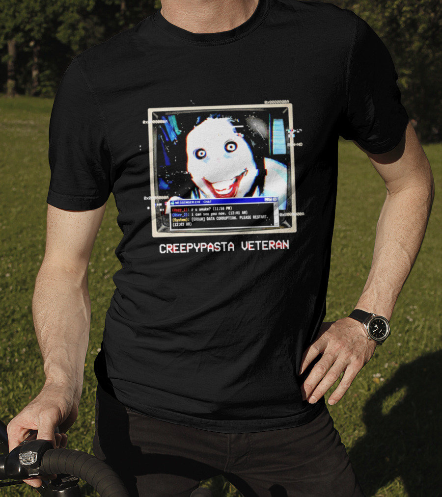 Creepypasta Veteran Horror Halloween Internet Messenger Chat T-Shirt