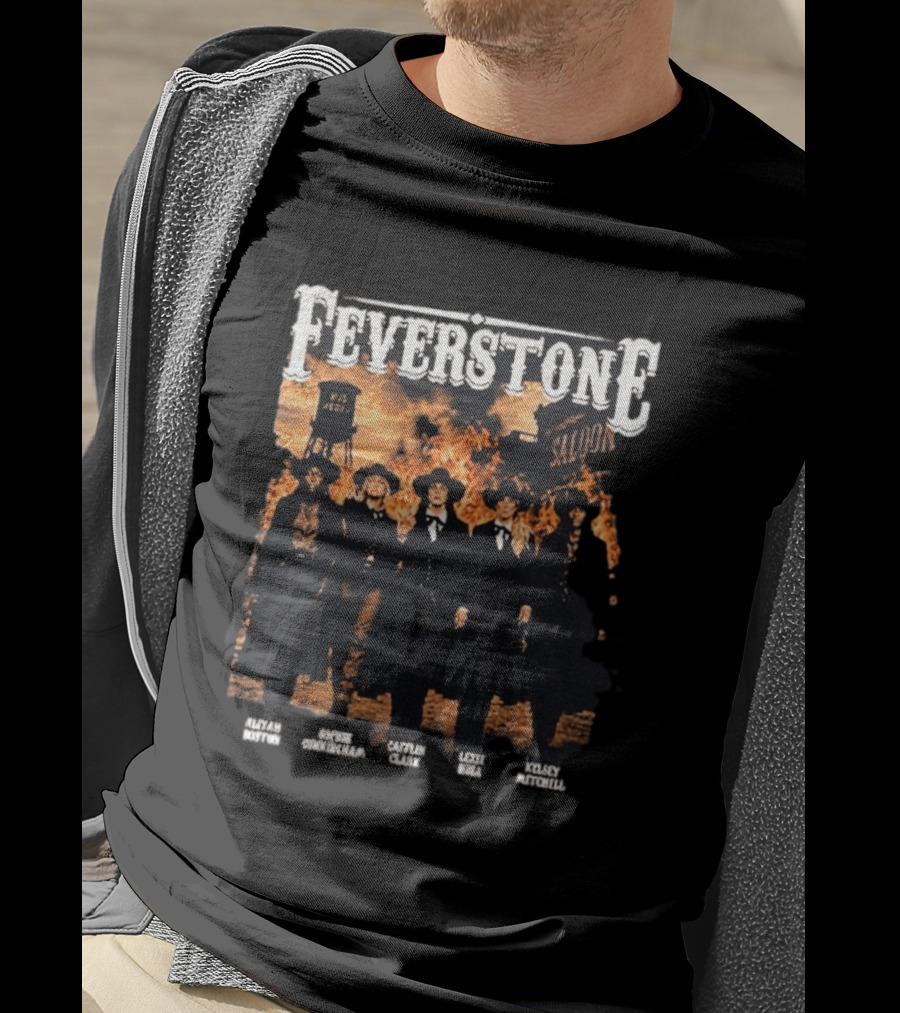 Feverstone Fever Saloon Fire Western Group T-Shirt