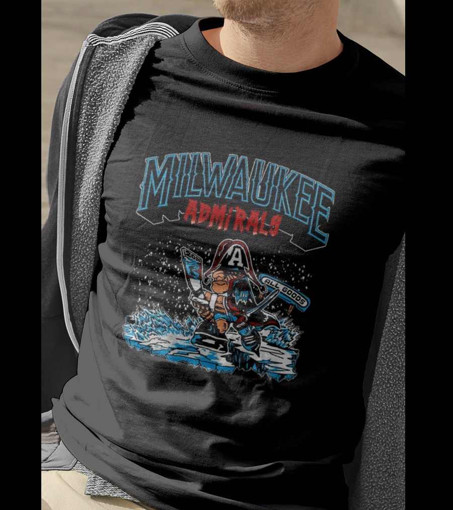 Milwaukee Admirals 2020 All Goods Hockey Ice T-Shirt