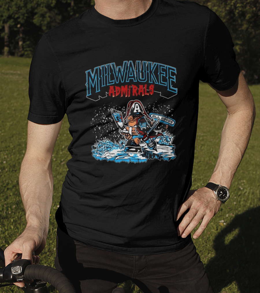 Milwaukee Admirals 2020 All Goods Hockey Ice T-Shirt