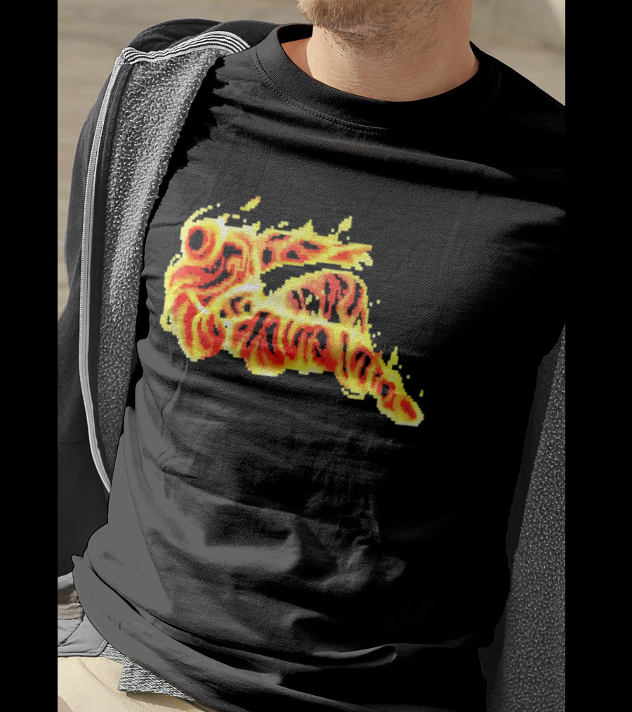 Fiery Waves Of Burning Flame Blaze In Yellow Orange Red Hues T-Shirt