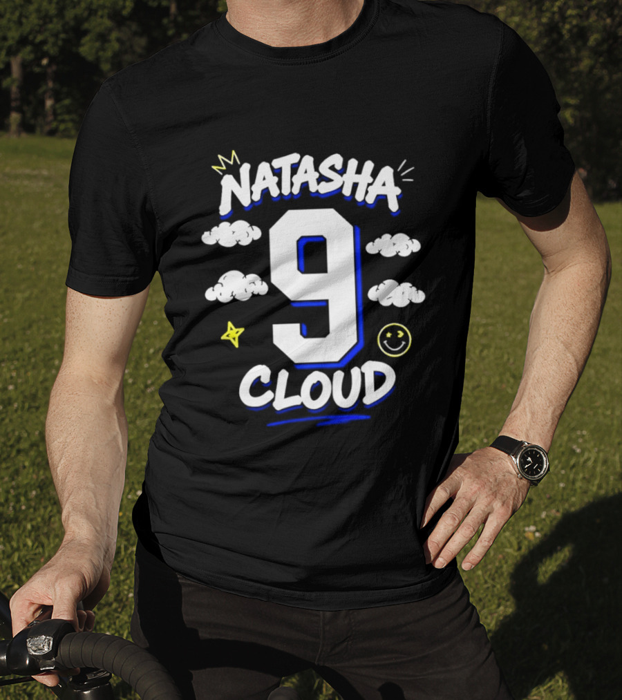 Natasha Cloud 9 Chicago Sky 2026 Clouds Stars Smiley T-Shirt