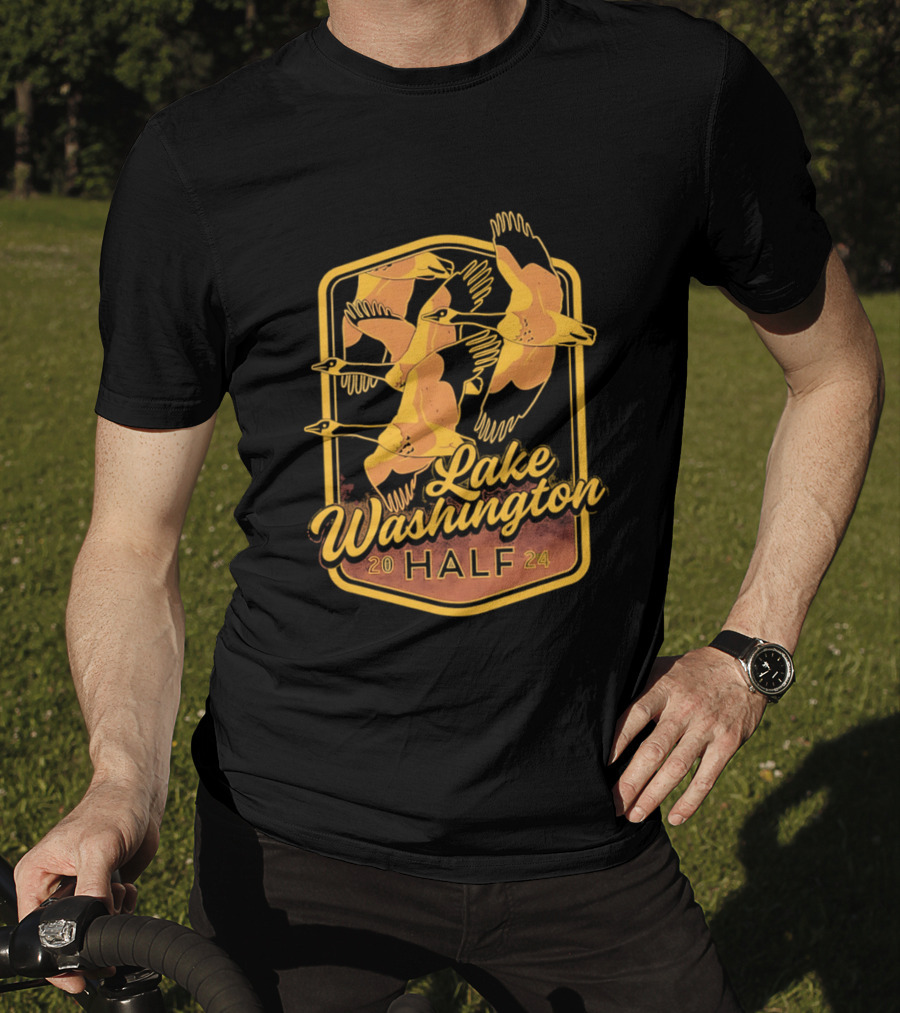 Lake Washington Half Marathon 2024 Geese T-Shirt
