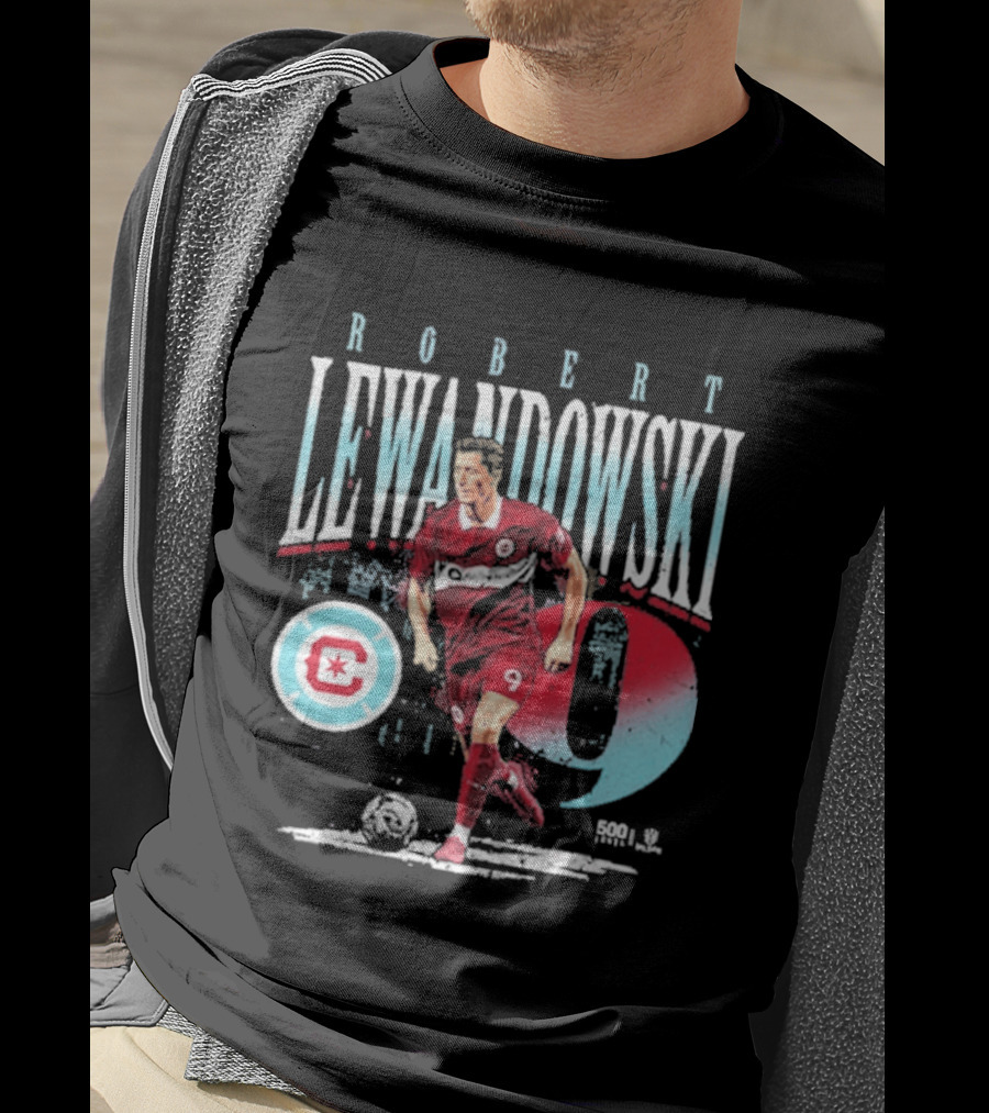 Robert Lewandowski Chicago Fire FC Number 9 Soccer Star T-Shirt
