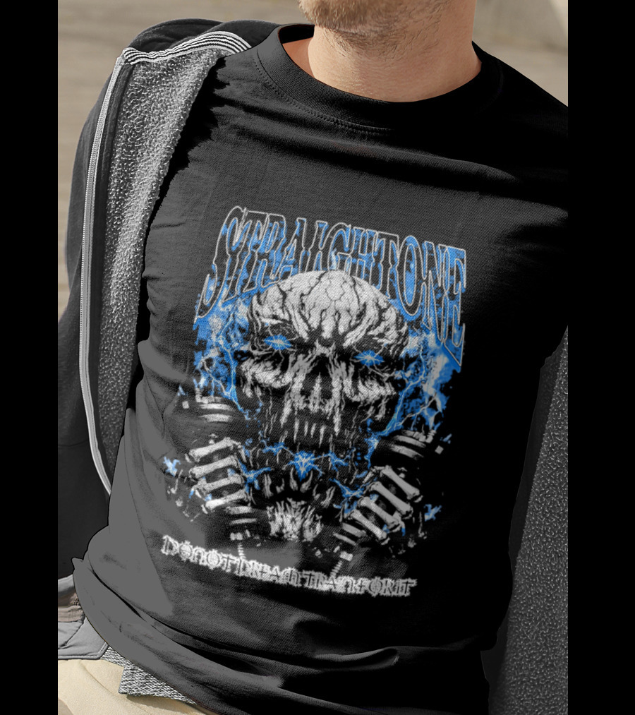 Straightone Do Not Dream Train For It Skull Dumbbells T-Shirt