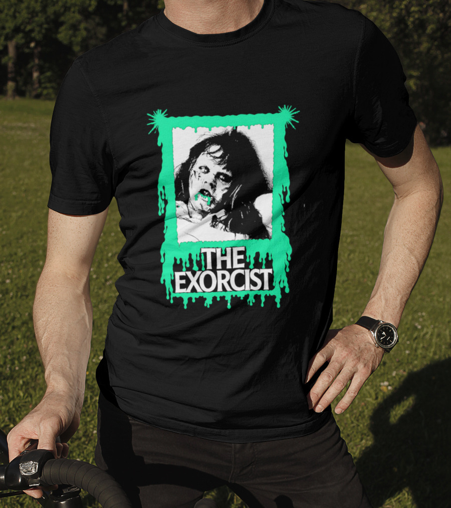 The Exorcist Regan Macneil Neon Drip Horror T-Shirt