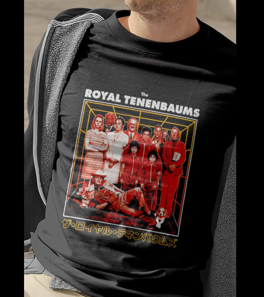 The Royal Tenenbaums Movie Cast Retro Japanese T-Shirt