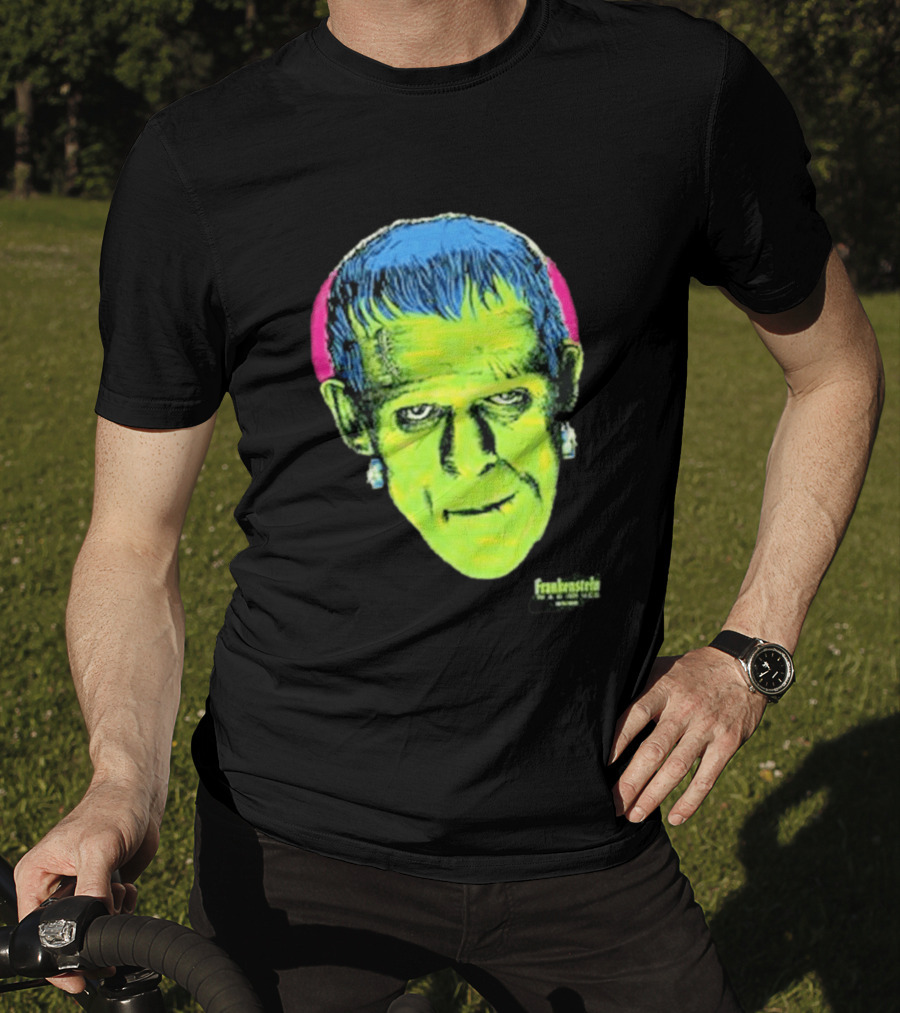 Frankenstein Universal Studios Monsters Head Travis Barker T-Shirt