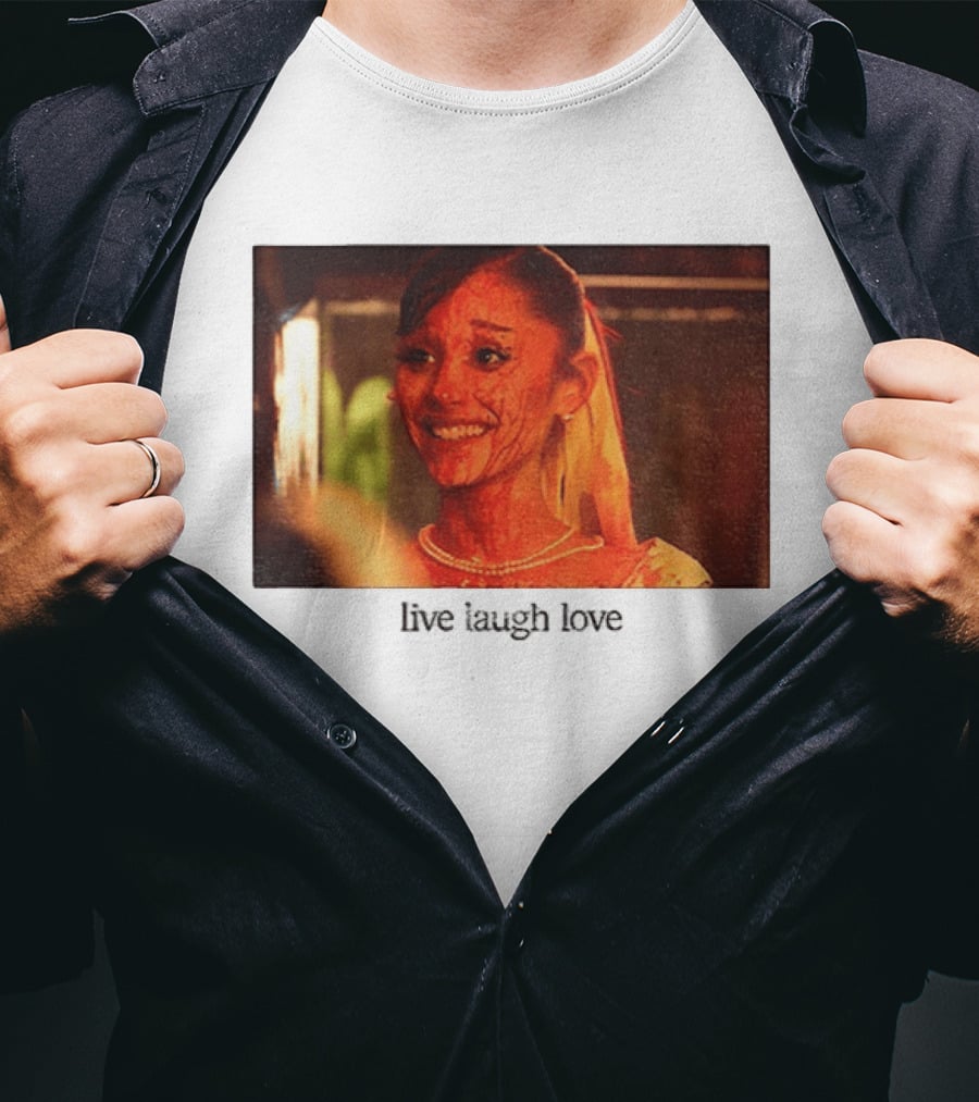 Ariana Grande Horror Movie Blood Scene Live Laugh Love T-Shirt