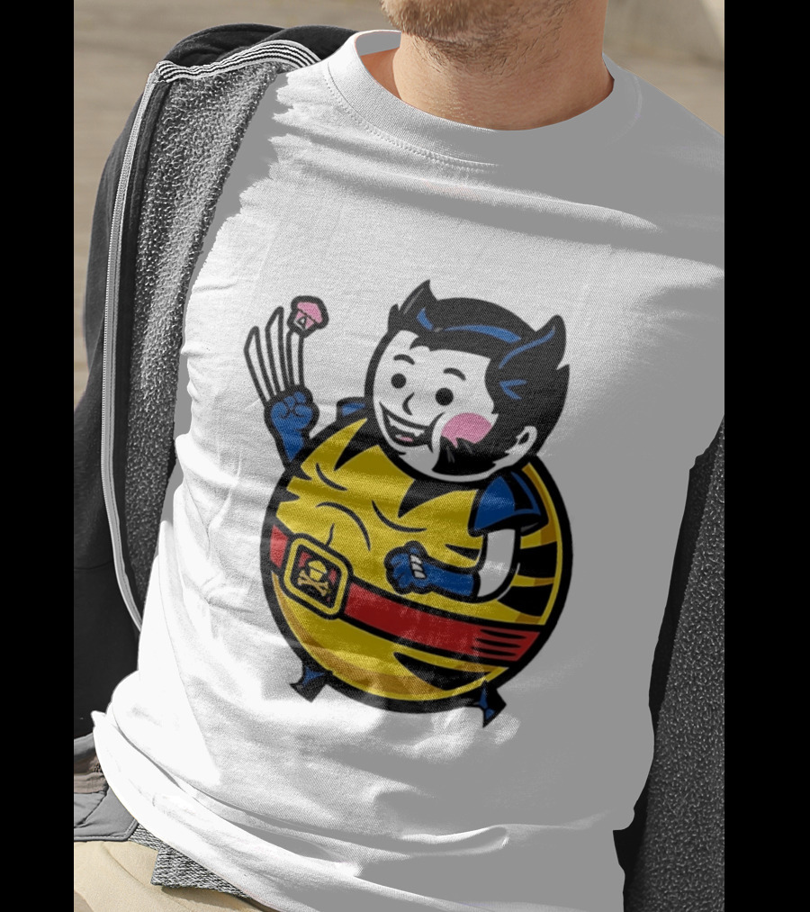 Wolverine Cupcake Fan With Claws And Round Yellow Outfit T-Shirt