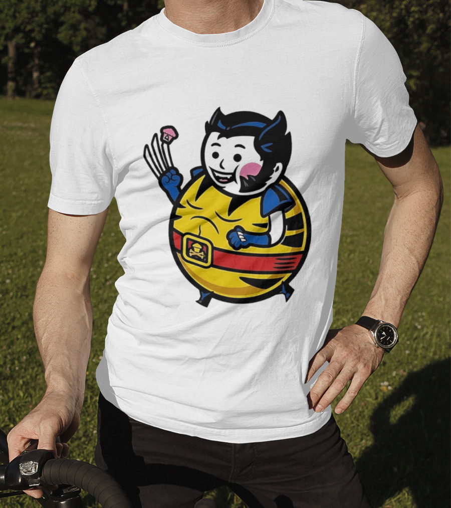 Wolverine Cupcake Fan With Claws And Round Yellow Outfit T-Shirt