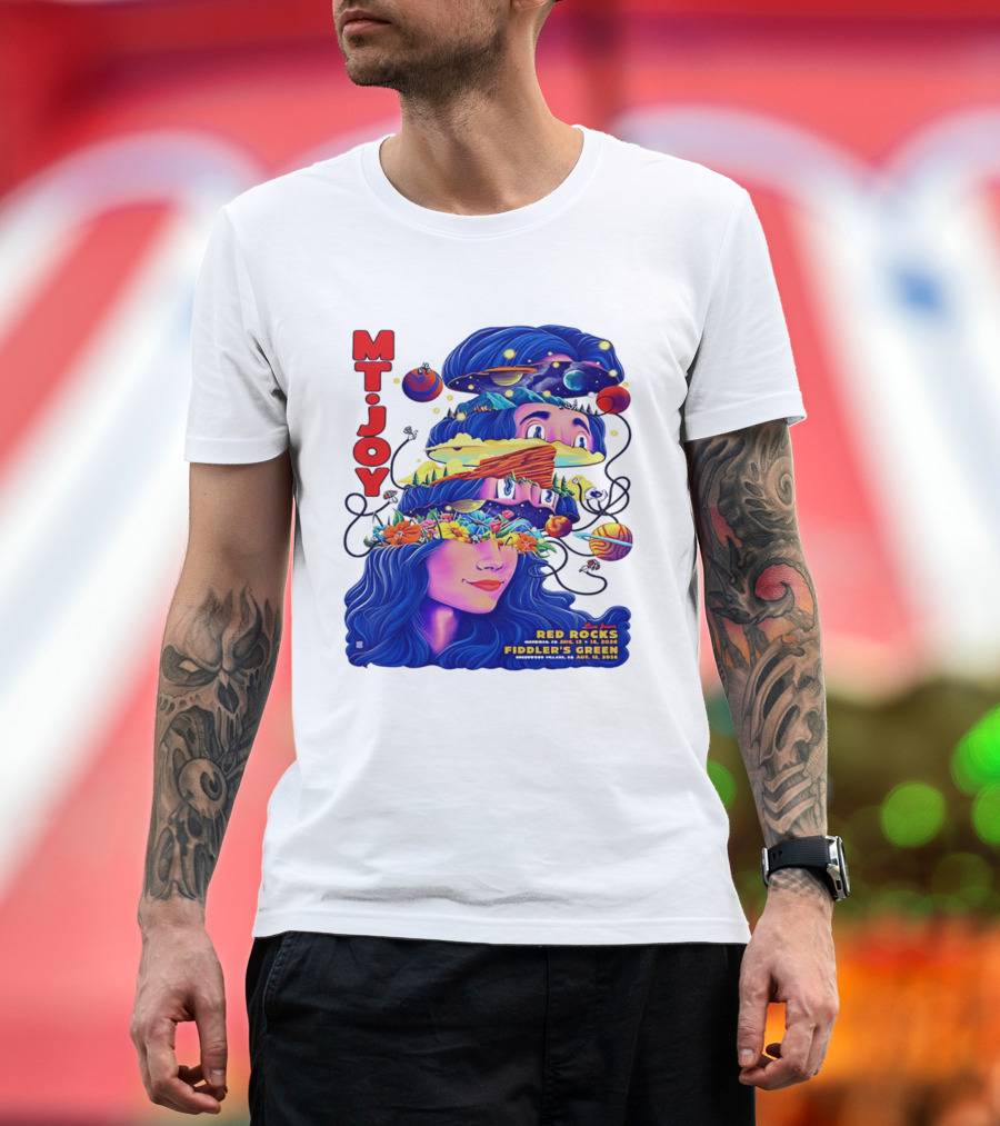 MT. Joy Red Rocks Fiddler's Green Aug 11 2026 Floral Space T-Shirt