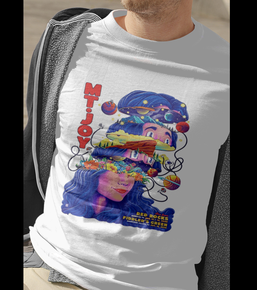 MT. Joy Red Rocks Fiddler's Green Aug 11 2026 Floral Space T-Shirt