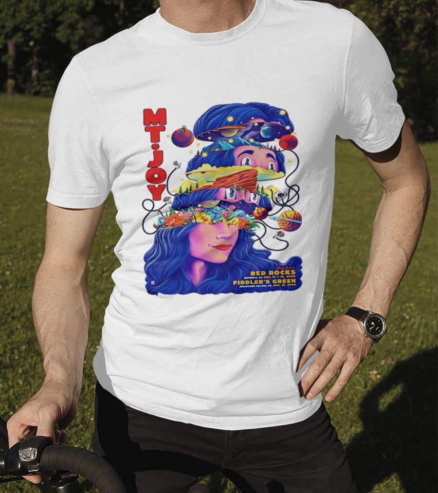 MT. Joy Red Rocks Fiddler's Green Aug 11 2026 Floral Space T-Shirt
