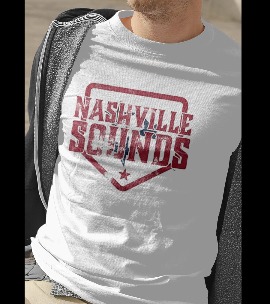 Nashville Sounds Distressed Home Plate Tennessee State Star T-Shirt