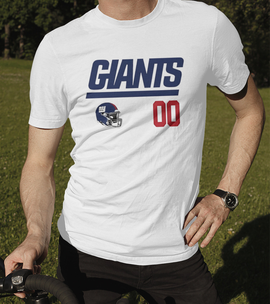 New York Giants 00 Football Helmet Giants T-Shirt