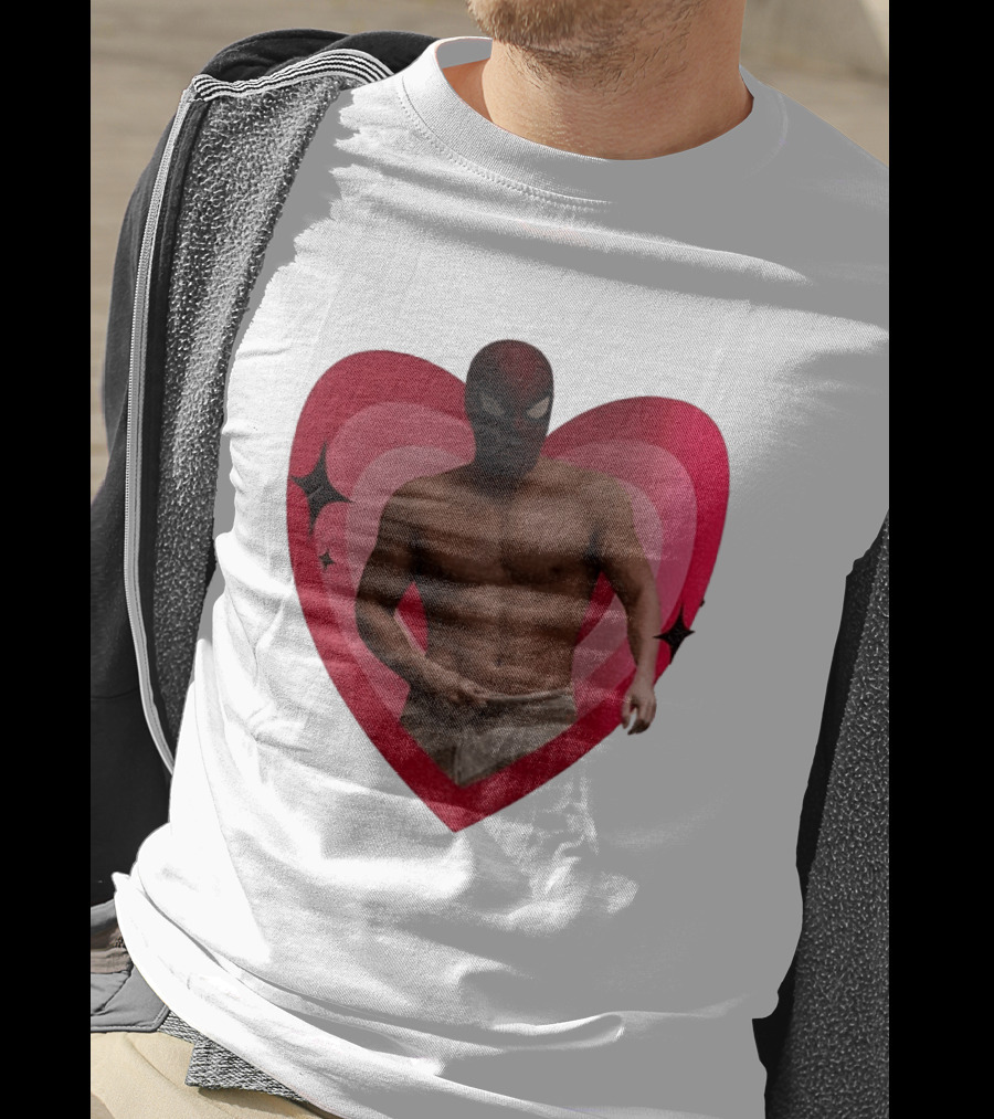 Heart Masked Bodybuilder Spidey T-Shirt