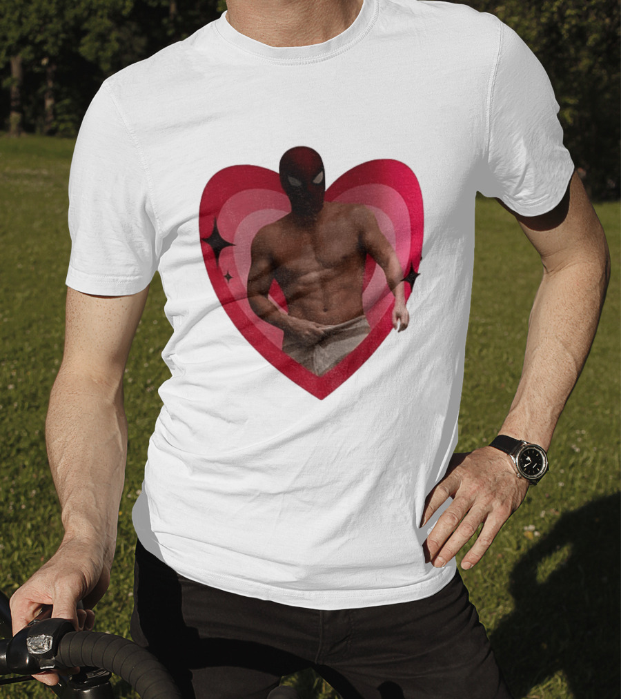 Heart Masked Bodybuilder Spidey T-Shirt