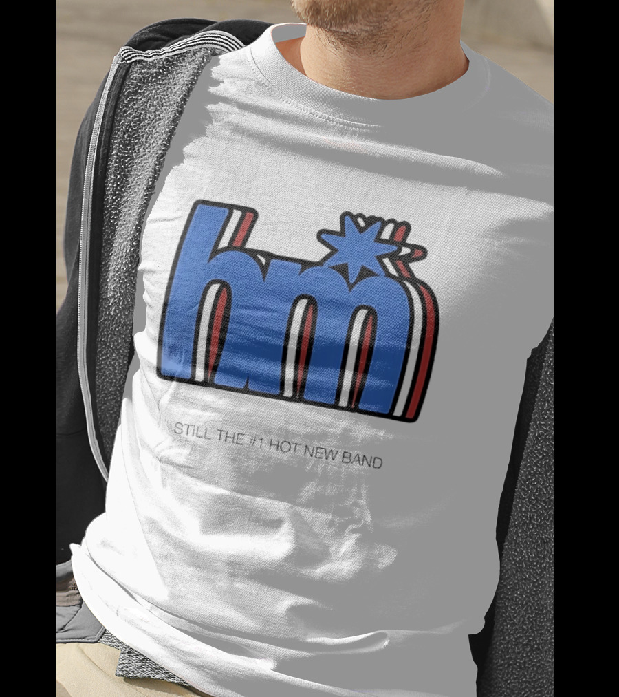 HM Still The Number 1 Hot New Band Blue Star 3D Layered Shadow T-Shirt