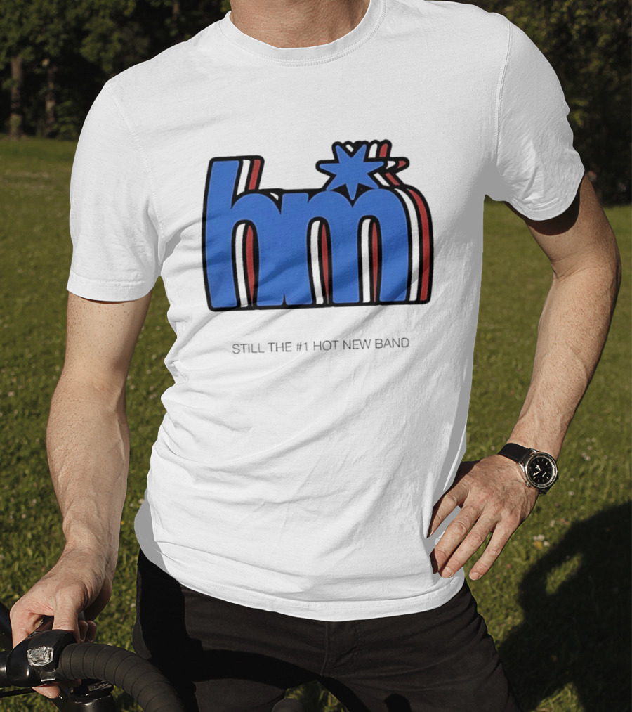 HM Still The Number 1 Hot New Band Blue Star 3D Layered Shadow T-Shirt