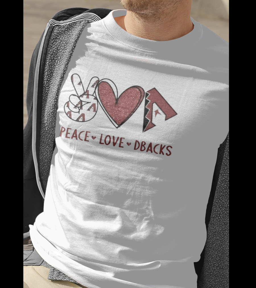 Peace Love Dbacks Arizona Diamondbacks T-Shirt
