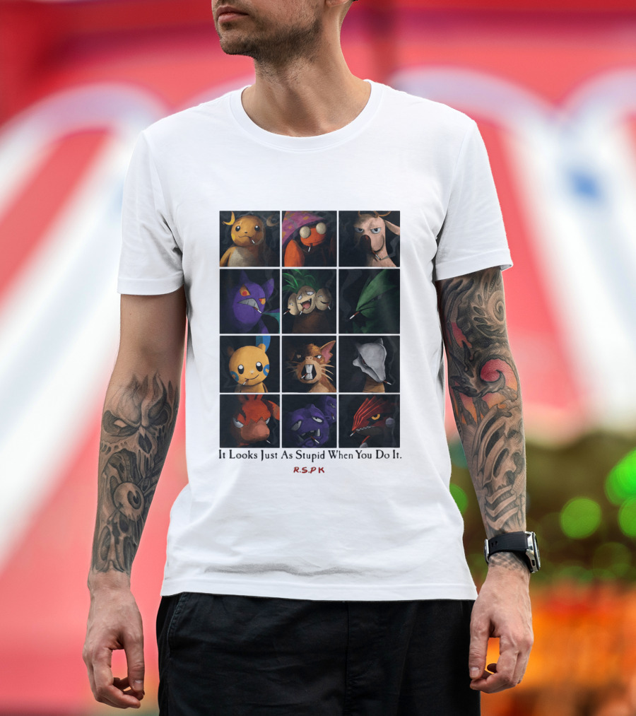 It Looks Just As Stupid When You Do It Cigarette Smoking Cartoon T-Shirt