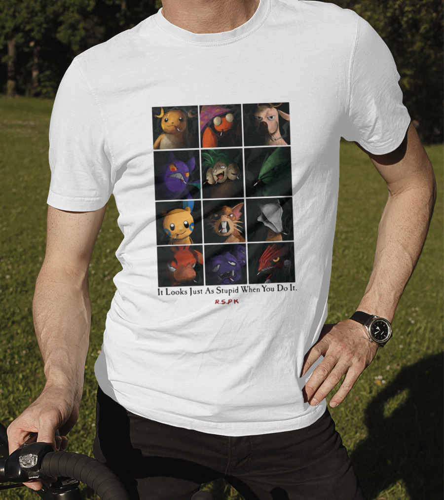 It Looks Just As Stupid When You Do It Cigarette Smoking Cartoon T-Shirt