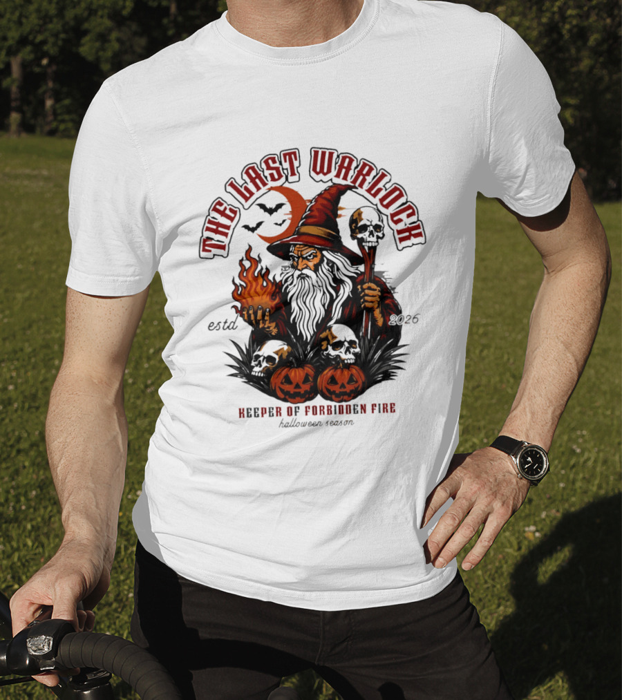 The Last Warlock Keeper Of Forbidden Fire Halloween 2026 T-Shirt