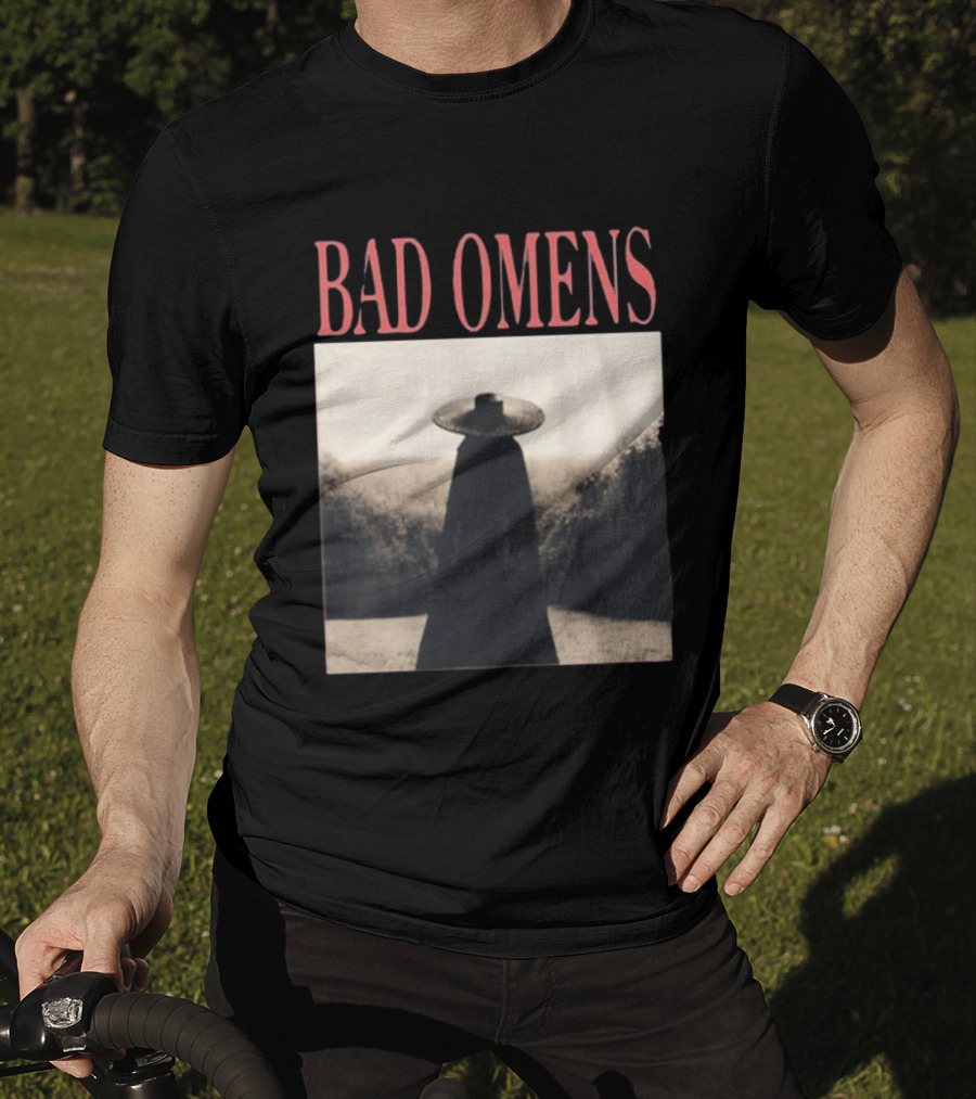 Bad Omens Specter Tour Dark Figure In Shadowy Landscape T-Shirt