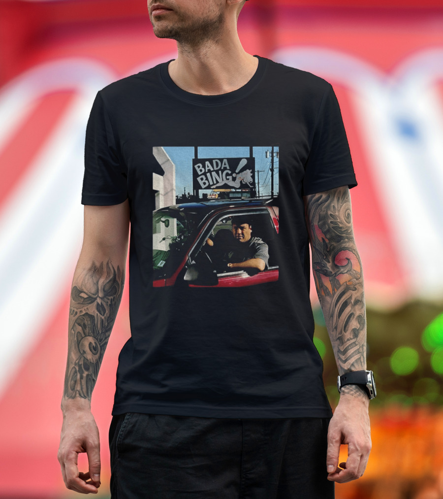 Bada Bing Tony Soprano Vintage Car Scene Sopranos Iconic TV Series T-Shirt