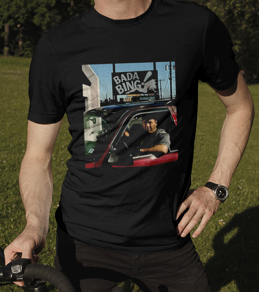 Bada Bing Tony Soprano Vintage Car Scene Sopranos Iconic TV Series T-Shirt