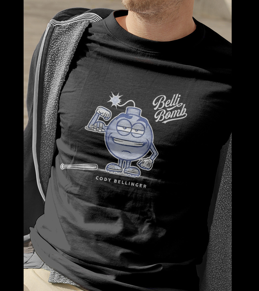 Belli Bomb Cody Bellinger Baseball Cartoon T-Shirt