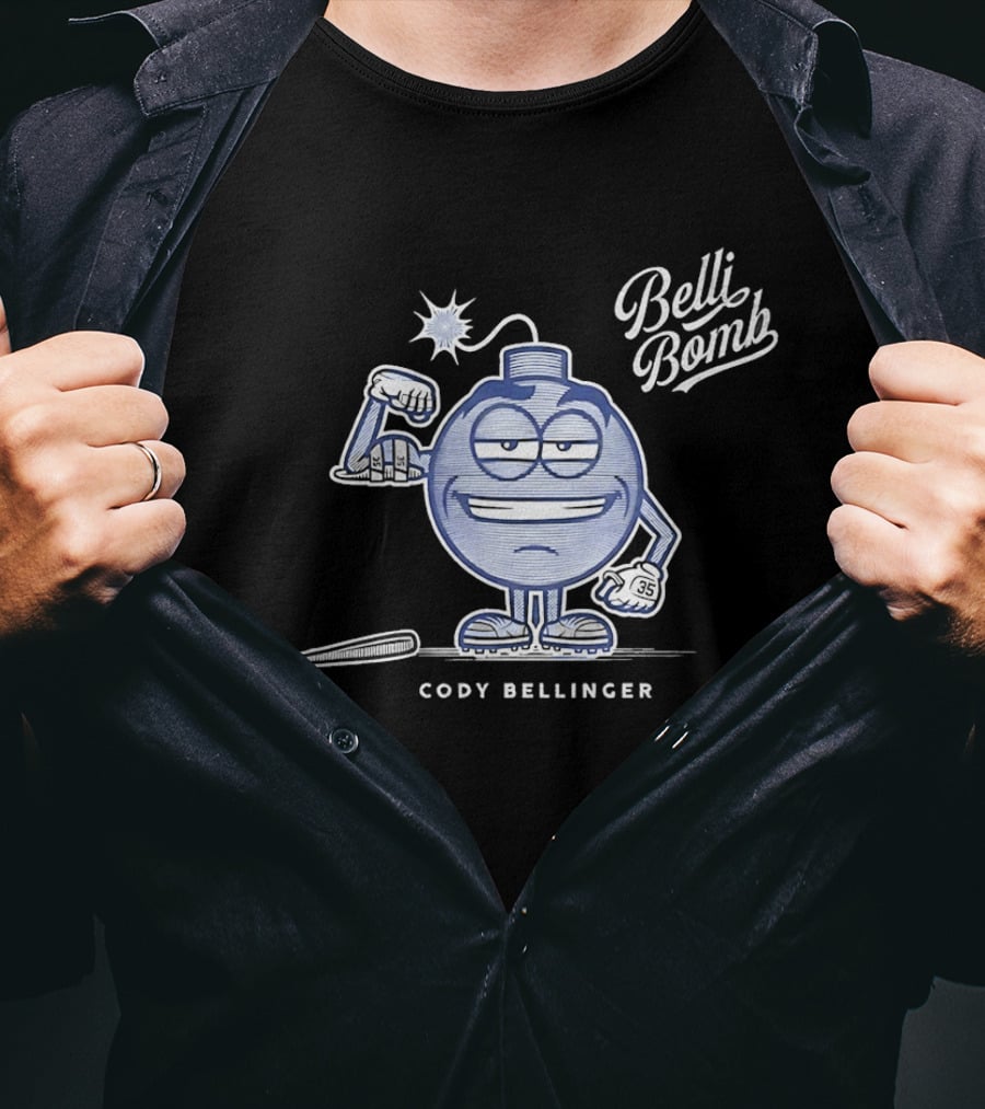 Belli Bomb Cody Bellinger Baseball Cartoon T-Shirt