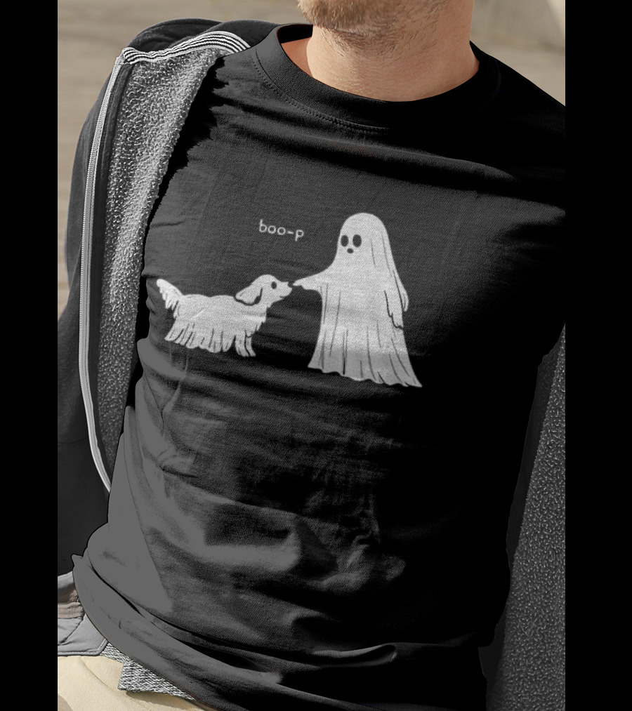 Boo P Ghost And Dog Pet Cartoon T-Shirt